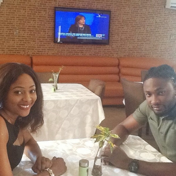 Mary Lazarus and Uti Nwachukwu on the set of Cobweb
