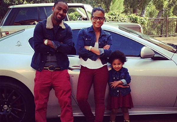 Christina Milian, her fiancé, Jas Prince and her little daughter Violet rocking matching outfit. Photo: Instagram