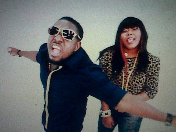 Timaya and Cynthomania on set of their duet 'Love nwantiti'