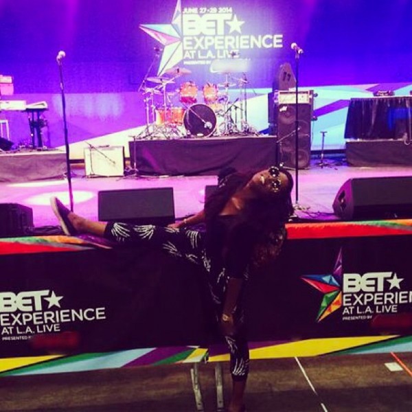 Tiwa Savage at sound check - BET Awards 2014