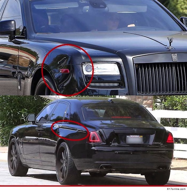 Kim Kardashian's car with Photo: TMZ