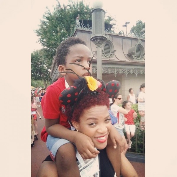 Adaeze carrying Joey