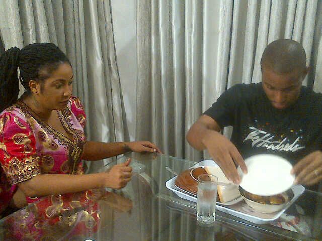 Alexx Ekubo on the set of Ifedolapo 4