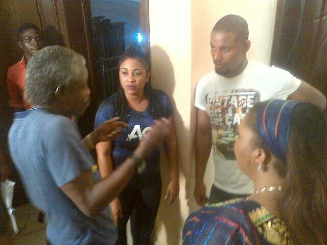 Alexx Ekubo on the set of Ifedolapo 5