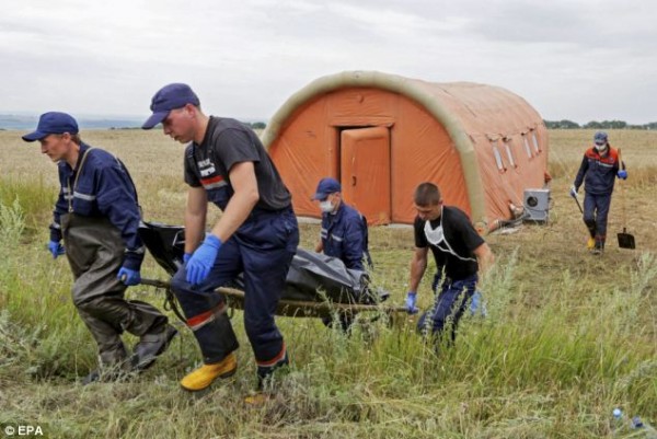 Bodies recovered from the ill fated plane that crashed in wastern Ukraine 04