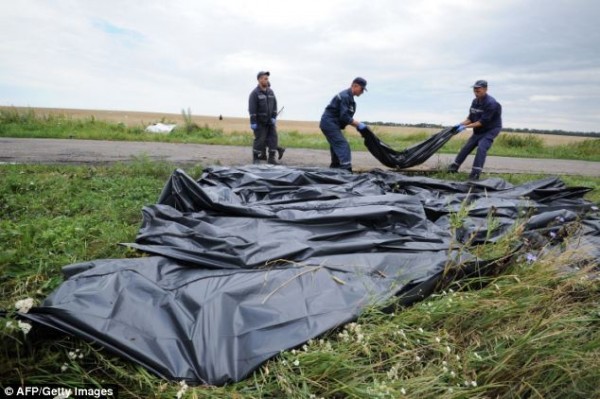 Bodies recovered from the ill fated plane that crashed in wastern Ukraine 05