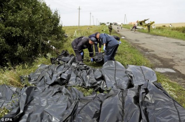 Bodies recovered from the ill fated plane that crashed in wastern Ukraine 06