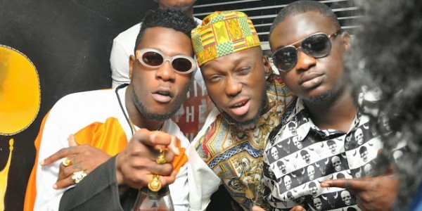 L-R: Burna Boy, DJ Spinall, Wande Coal