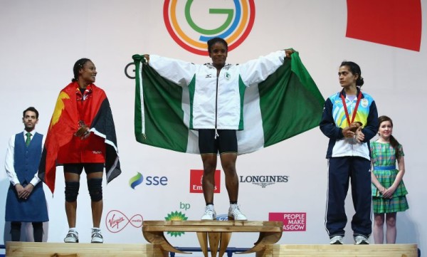 Silver medallist Dika Toua( L), Gold medallist Chika Amalaha(C) and Bronze medallist Santoshi MatsuPhoto: Getty Image