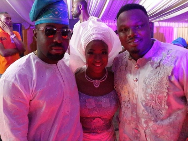 DJ Caise with newly weds Simi Osomo and Dr SID