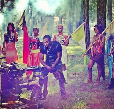 Davido on the set of 'One of a kind'