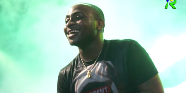 Davido performing in Rwanda