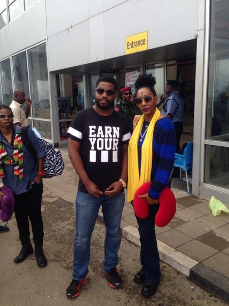 Diana King with Praiz's manager Nelson Ononiwu
