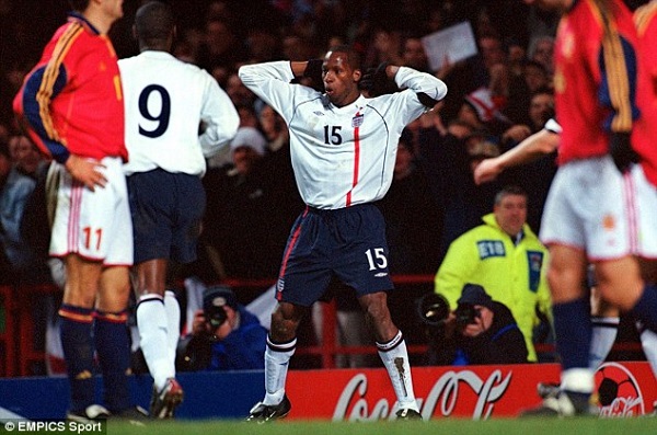 Ehiogu scored against Spain in Sven Goran Eriksson's first game in charge in 2001