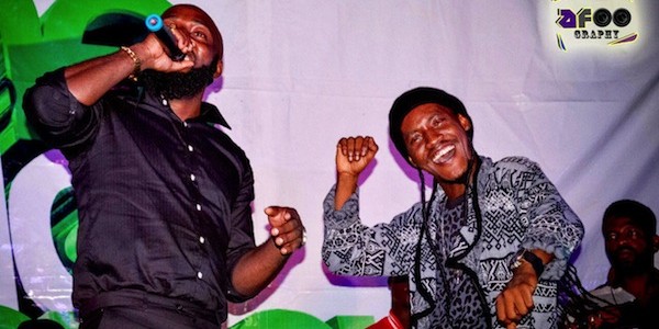 Loose Kaynon and Jesse Jagz performing live at One Mic Naija - Music and football edition. Photo: Share Dazzle
