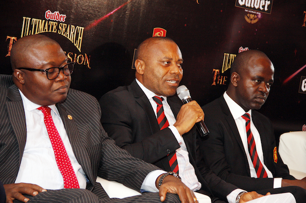 L-R, Managing Director, Neo Media and Marketing, Ehi Braimah_ Media and Public Affairs Manager, Nigerian Breweries, Edem Vindah and Marketing Manager, Gulder, Emmanuel Agu