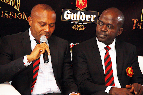 L-R, Media and Corporate Affairs Manager, Nigerian Breweries, Edem Vindah and Marketing Manager, Gulder, Legend and Life, Emmanuel Agu