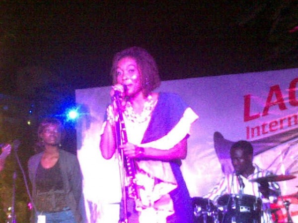 Ebele the flutist performing at freedom park, V.i