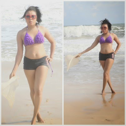 Lizzy Anjorin at the beach