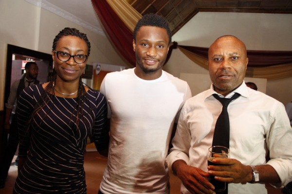 Hannatu Ageni-Yusuf, Mikel Obi and Corporate Media and Brand PR Manager, Nigerian Breweries, Mr Edem Vindah