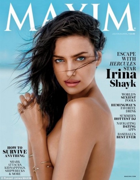 Model Irina Shayk stripped off for Maxim magazine while complaining that she only gets offered stripper roles in movies