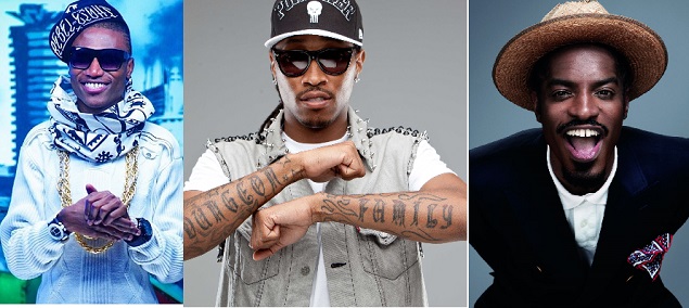 Octopizzo (L) Future and Andre 3000 (R) .Photo: Instagram