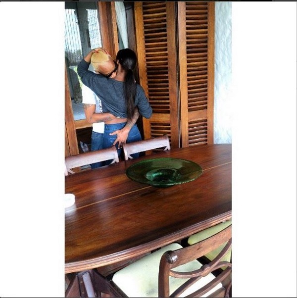 Prezzo and the strange lady. Photo: Instagram