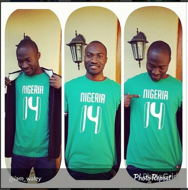 Nigerian fans celebrate at the World Cup