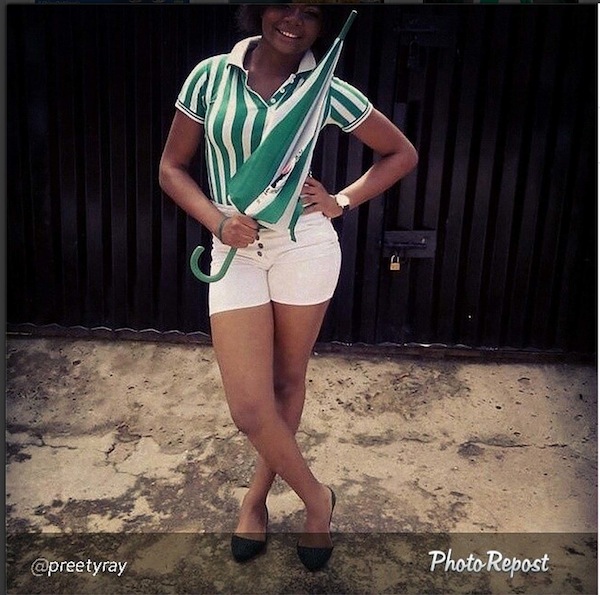 Nigerian fans celebrate at the World Cup