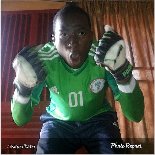 Nigerian fans celebrate at the World Cup