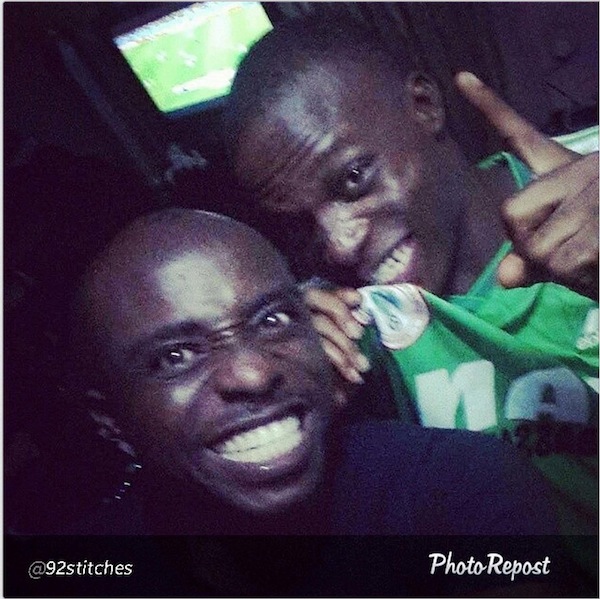 Nigerian fans celebrate at the World Cup