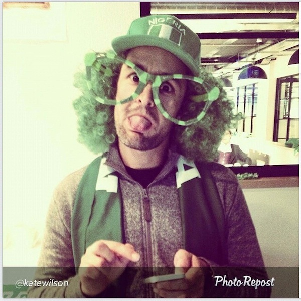 Nigerian fans celebrate at the World Cup