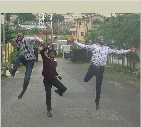 Nigerian fans celebrate at the World Cup