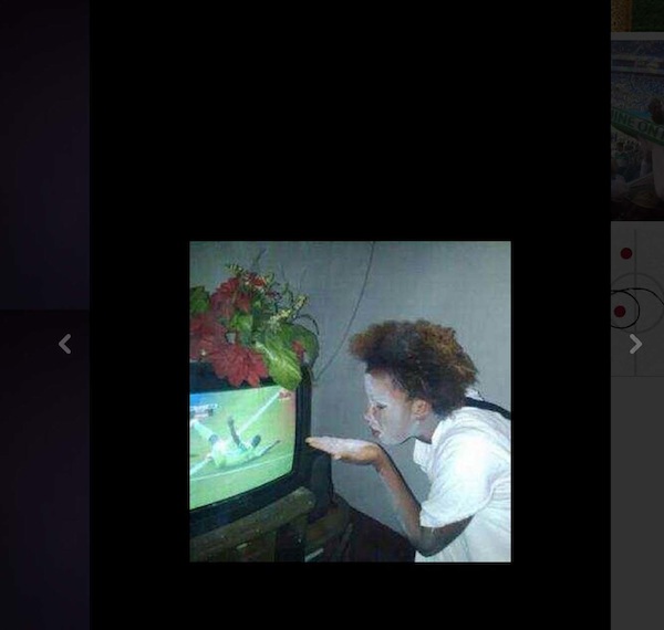 Nigerian fans celebrate at the World Cup