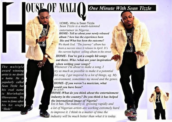 Sean Tizzle and Abbyke Domina cover July:August Edition of house of Maliq