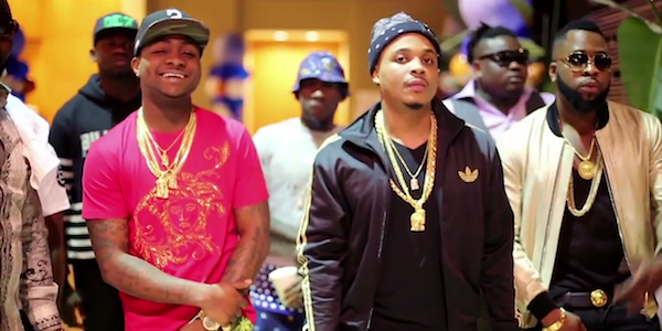 Davido and Sina Rambo in 'Wa ba mi lo' video