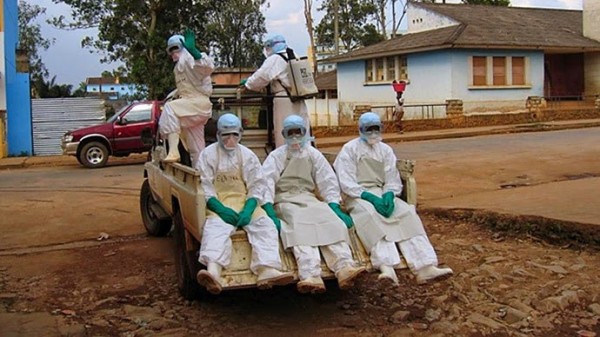 Ebola Virus Quarantine experts in Guinea. Photo: AFP