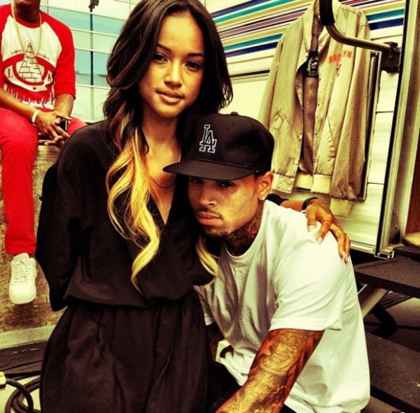 karrueche Tran with Chris Brown. Photo: Instagram