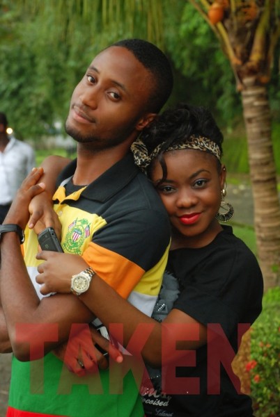 Aj and her fiance. Photo: Ajumoke Nwaeze