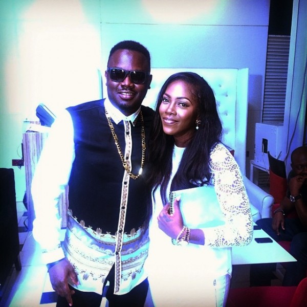 Dr Sid and Tiwa Savage at the Cuppy Music launch