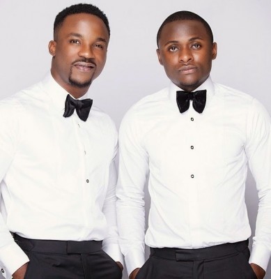 Iyanya and his manager, Ubi Franklin at a recent photoshoot.