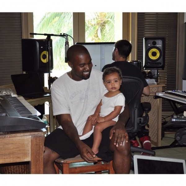 Kanye West and daughter. Photo: Filed