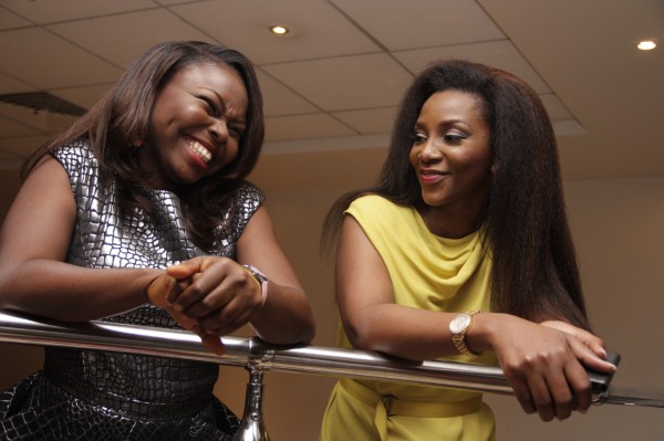 Bola Suru and Genevieve Nnaji share a laugh