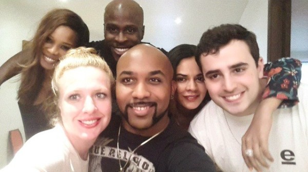 Banky W on the set of his new movie 1