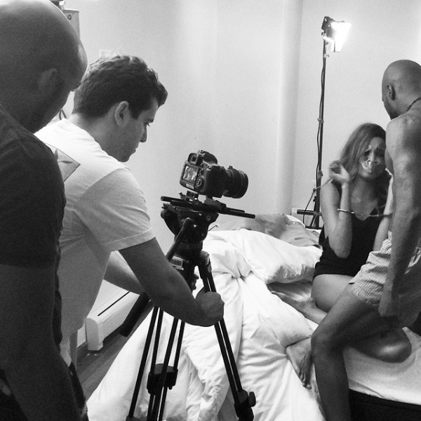 Banky W on the set of his new movie 3