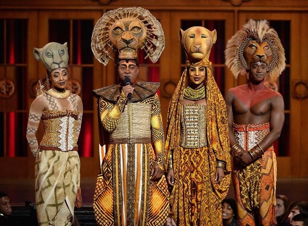 Cast members from 'The Lion King' speak onstage at the 67th Annual Tony Awards at Radio City Music Hall in New York, June 9, 2013. Photo: Filed