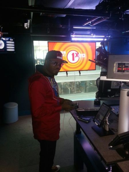 Jimmy Jatt in the studio of BBC 1 Xtra