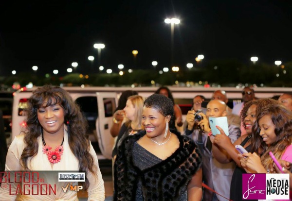 OMOTOLA at the US premiere of Blood In The Lagoon 4