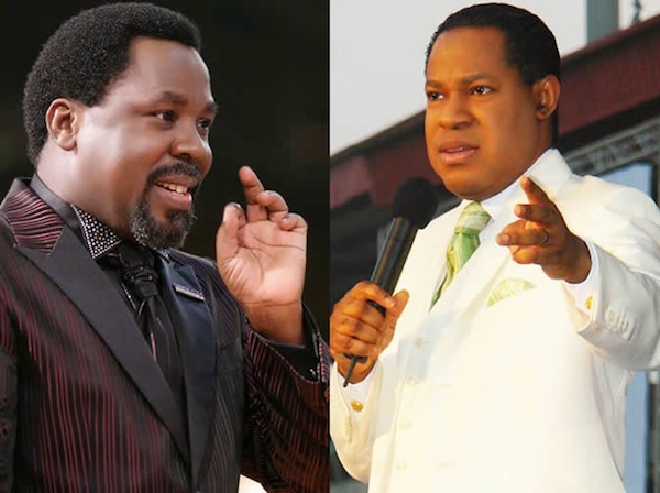 Pastor Chris Oyakhilome and Prophet TB Joshua. Photo:Filed