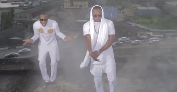 Behind the scenes with Sean Tizzle and 9ice in 'loke loke'. Photo: Youtube.